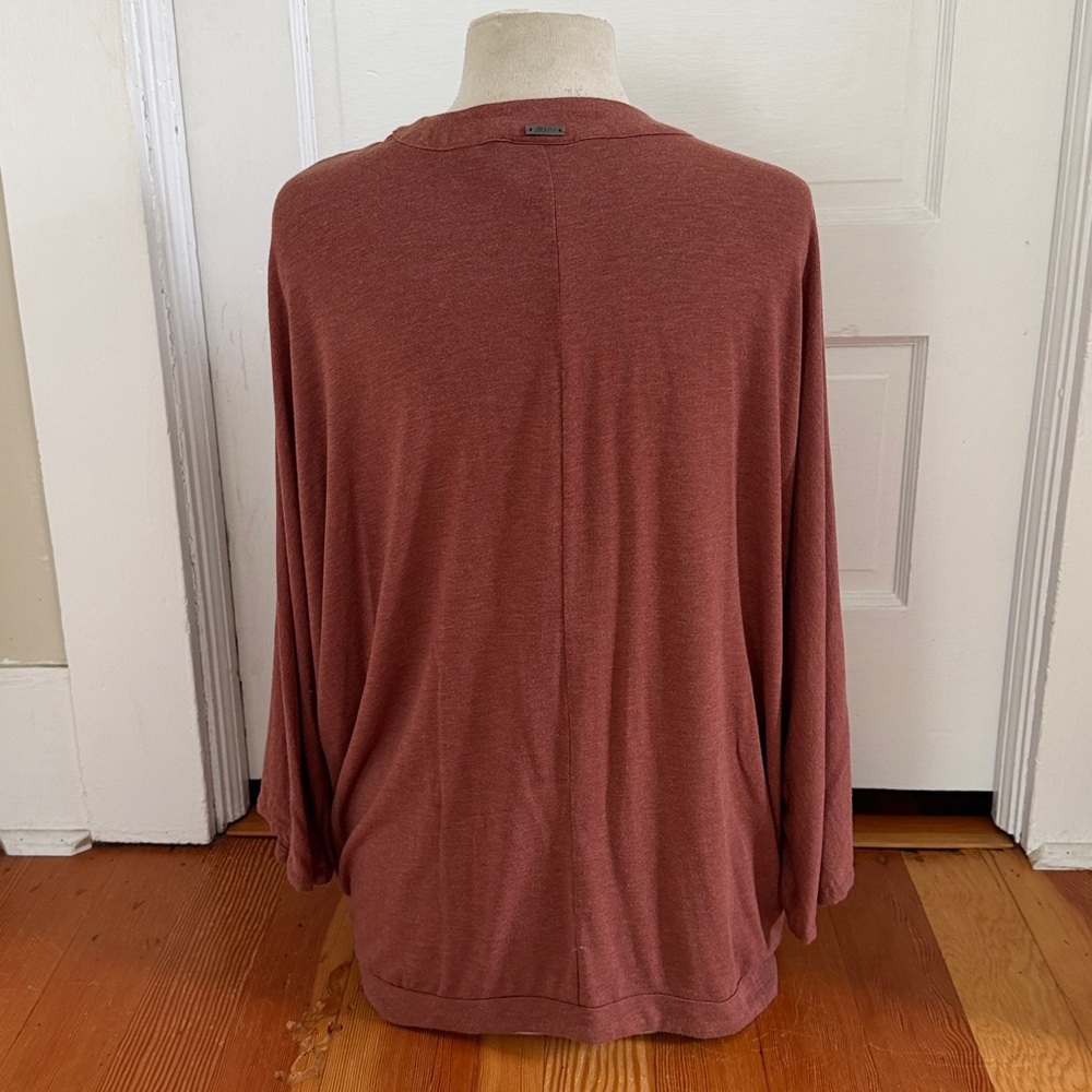 Prana Women's Rust Stretch Knit Open Cardigan Large - Picture 4 of 6